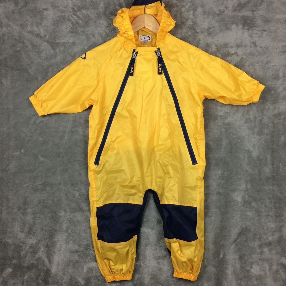 Tuffo Muddy Buddy Yellow Waterproof Rain Suit Coverall Kids Size 2T